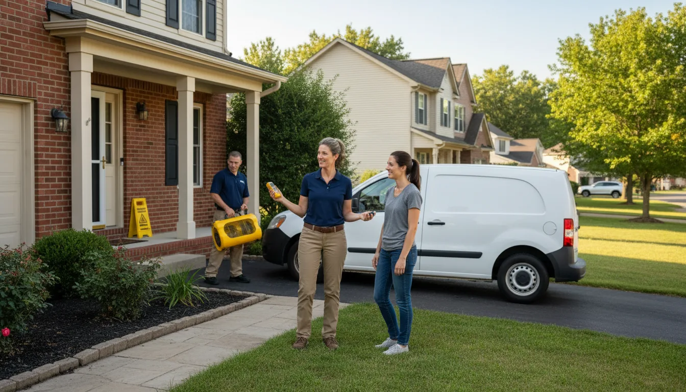 Residential water damage restoration in Amboy, IL
